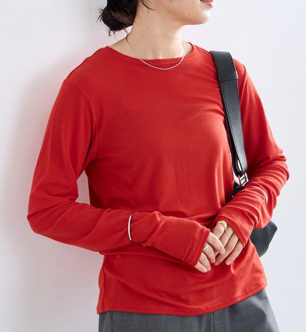  「【リバイバル/一枚でも重ねても】フライスクルーTee」|Tシャツ・カットソー|レッド