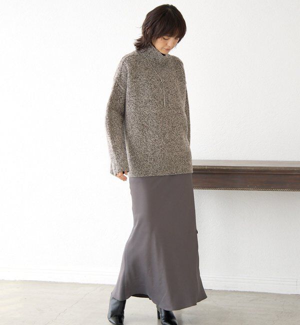  「【暖かな素材感/リバイバル】MIXヤーンタートルニット」|ニット・セーター|