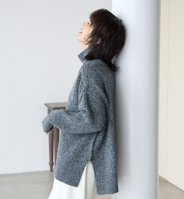  「【暖かな素材感/リバイバル】MIXヤーンタートルニット」|ニット・セーター|