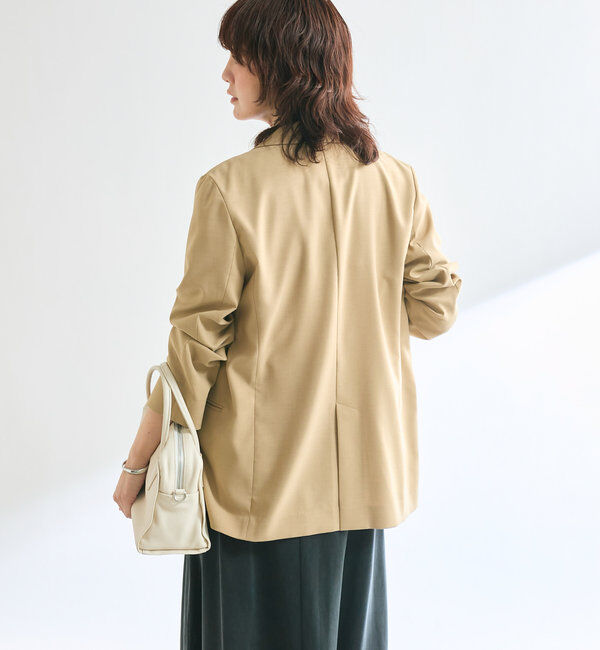  「【オンオフ着れる】ライトピークドラペルジャケット」|テーラードジャケット|