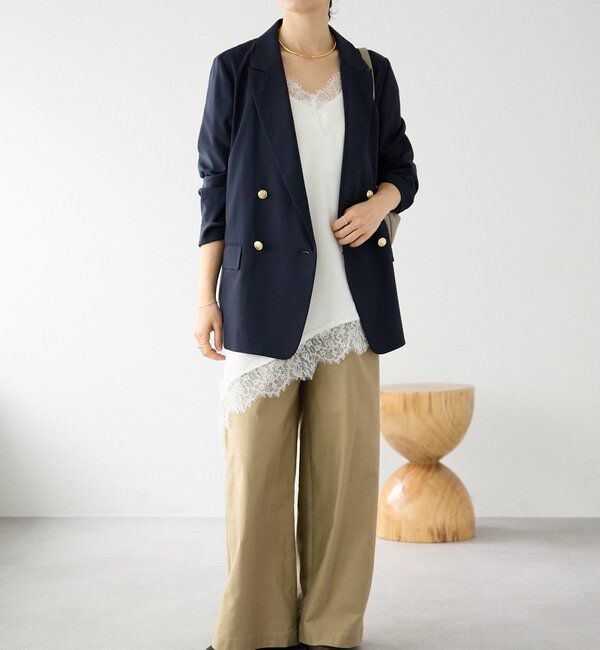  「【オンオフ着れる】ライトピークドラペルジャケット」|テーラードジャケット|