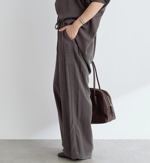  「【セットアップ可能】ガーメントダイワイドパンツ」|チノ|