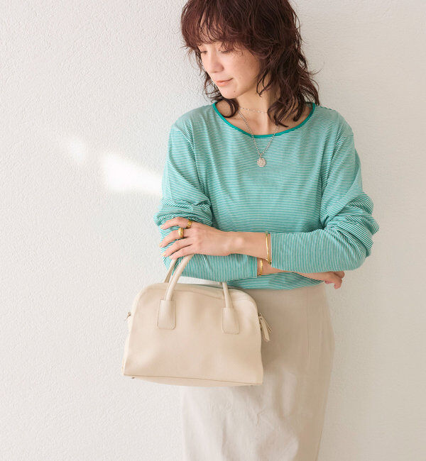  「【キレイめにもカジュアルにも】レザーボストン」|トートバッグ|