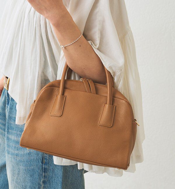  「【キレイめにもカジュアルにも】レザーボストン」|トートバッグ|