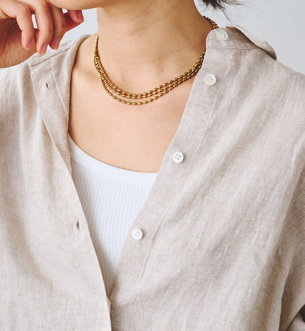  「【R.good（アールドットグッド）】オーバルボールロングネックレス」|リング|