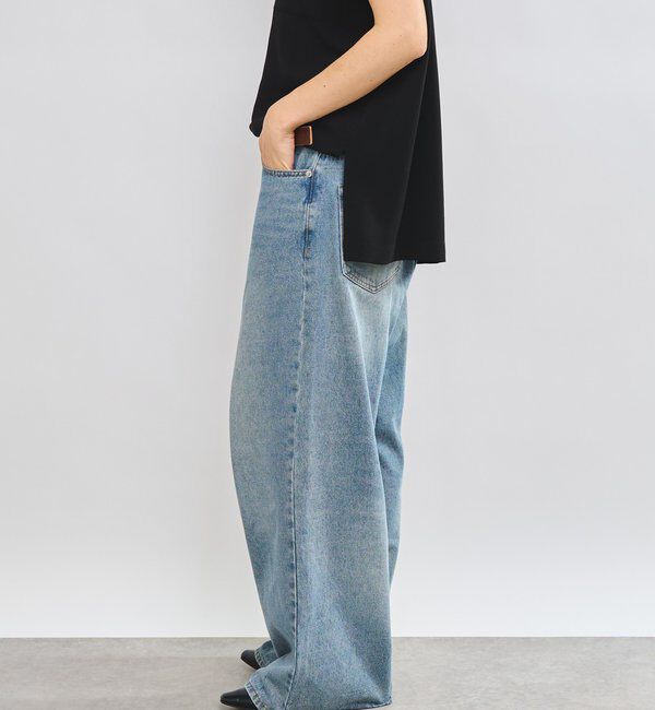  「【新色登場】【MONN.:. （モン）】ワイドレッグデニム」|デニム|