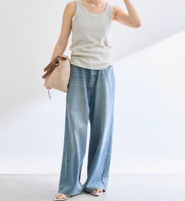  「【2way仕様】テレコ2WAYタンク」|キャミソール|