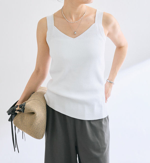  「【アンサンブル対応可】シルク混2wayニットキャミ」|ニット・セーター|