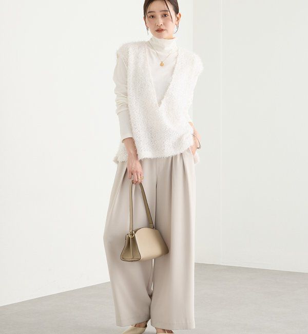  「【新色追加/着映え】フェザーチュールベスト」|ベスト・ジレ|