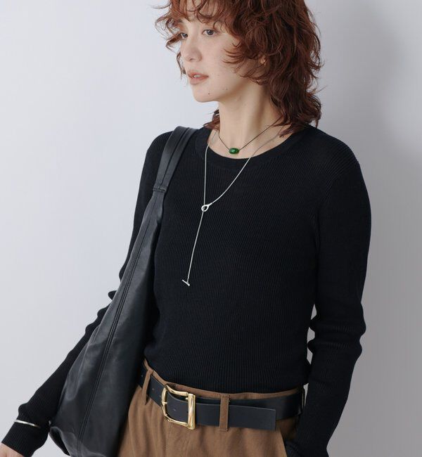  「【MONN.:.(モン)】RIB KNIT」|ニット・セーター|ブラック