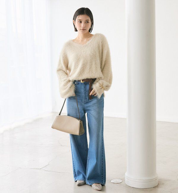  「【エッジの効いた足元に】パイソン柄フラットパンプス」|パンプス|