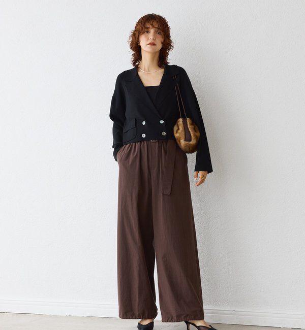  「【季節の変わり目に/接触冷感】ショートニットジャケット」|テーラードジャケット|