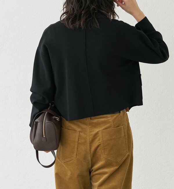  「【季節の変わり目に/接触冷感】ショートニットジャケット」|テーラードジャケット|