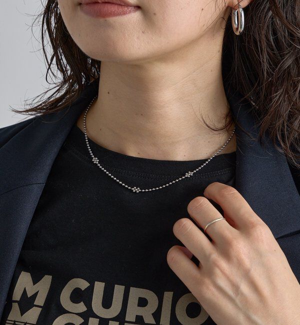  「【R.good（アールドットグッド）】ボールチェーンアクセントネックレス」|ブローチ・コサージュ|