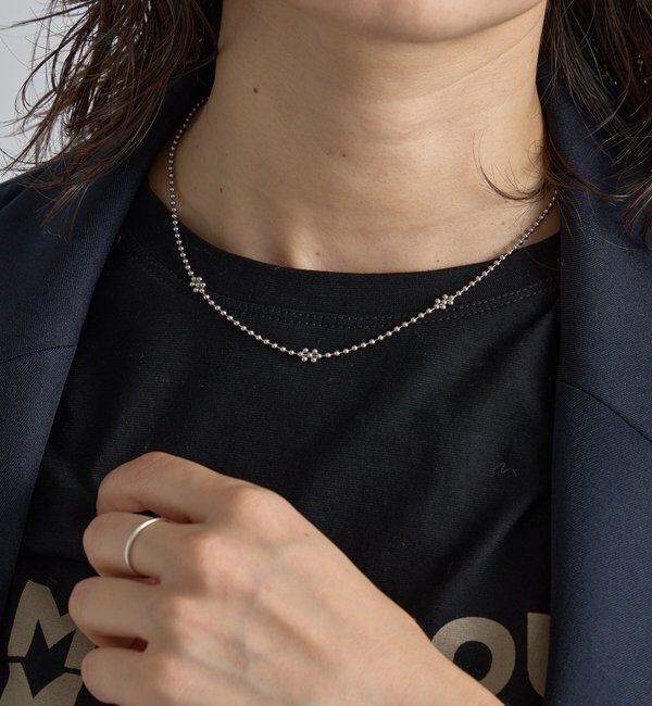  「【R.good（アールドットグッド）】ボールチェーンアクセントネックレス」|ブローチ・コサージュ|