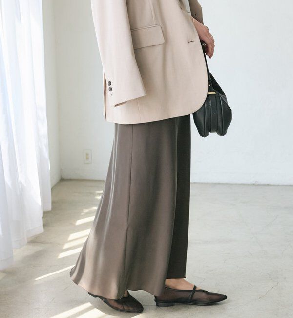  「【上品な揺れ感】キュプラ混バイアススカート」|スカート|