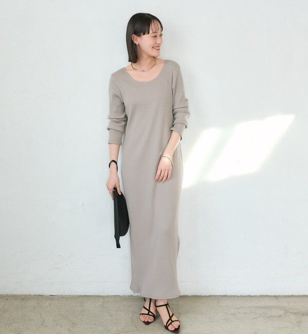  「【全骨格細見え】NEW2WAYロングリブワンピース」|ワンピース|