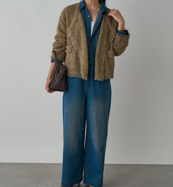  「【品のある着こなしに】リンクスツイードカーデ」|カーディガン|