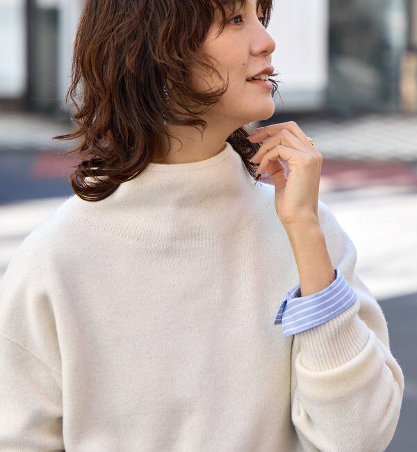  「【5色展開/万能トップス】ウール100NEWボトルネックニット」|ニット・セーター|