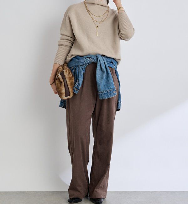  「【5色展開/万能トップス】ウール100NEWボトルネックニット」|ニット・セーター|