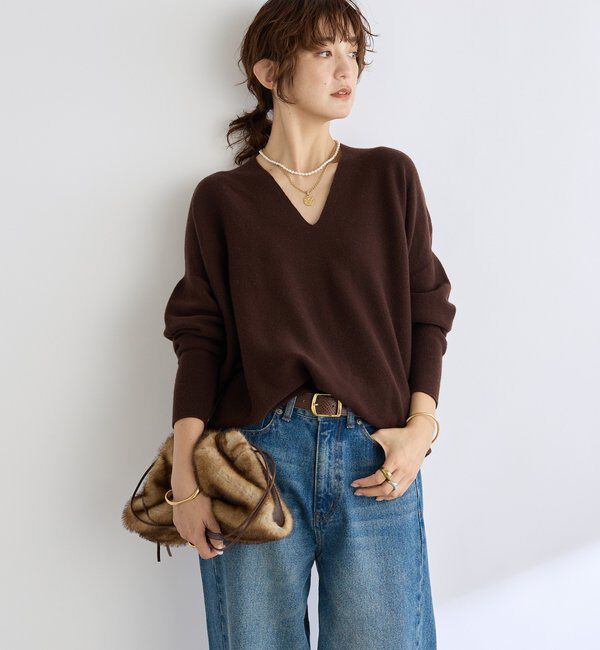  「【リバイバル/新色追加/7色展開】ウール100NEWバックボリュームニット」|ニット・セーター|