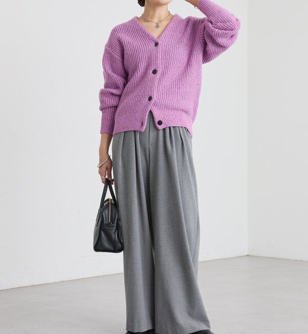  「【最高気温5度の寒い日に！/すっきり見え】ウォームタックワイドスラックス」|チノ|