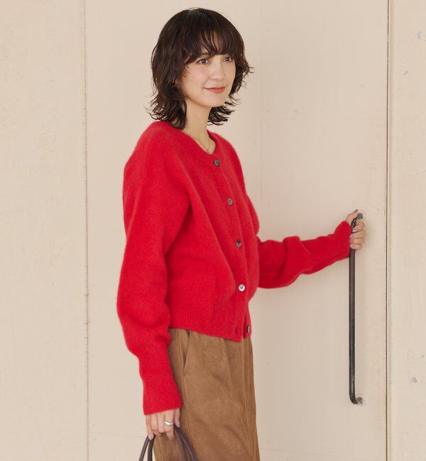  「【上質素材】ヘアリーヤーン2wayカーディガン」|カーディガン|