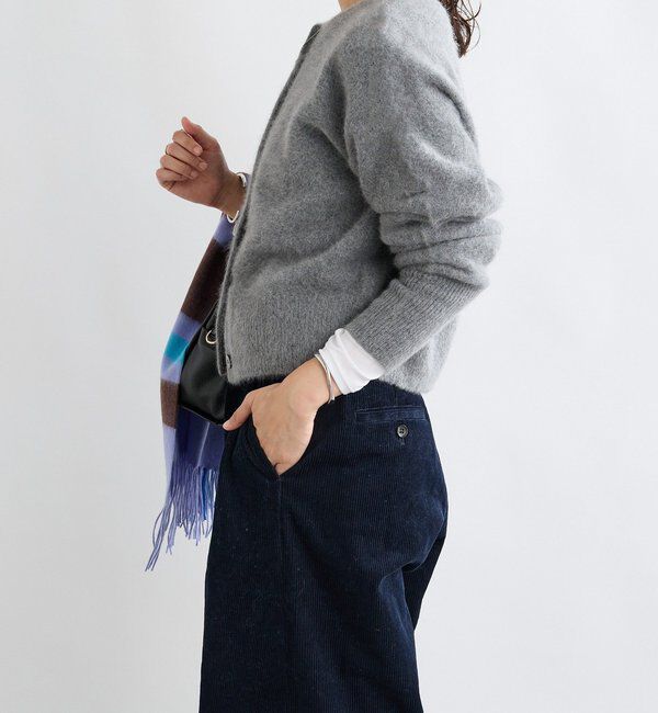  「【上質素材】ヘアリーヤーン2wayカーディガン」|カーディガン|