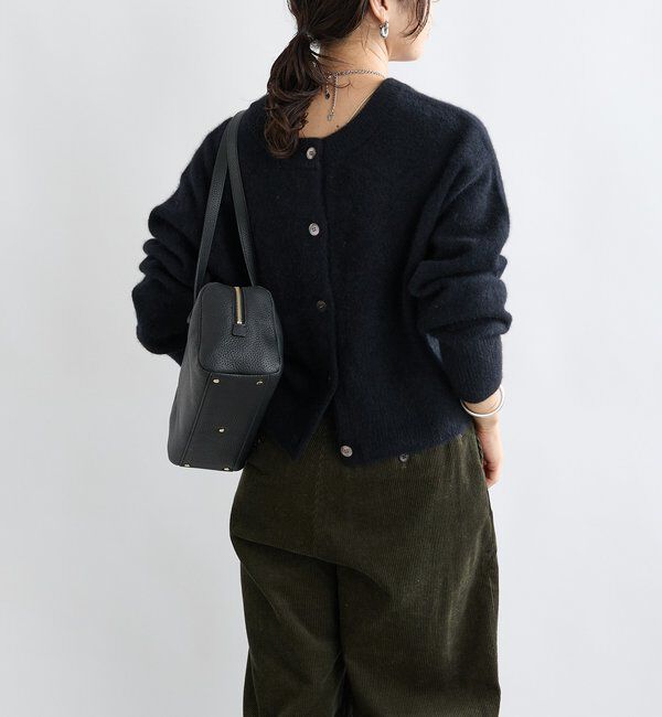  「【上質素材】ヘアリーヤーン2wayカーディガン」|カーディガン|