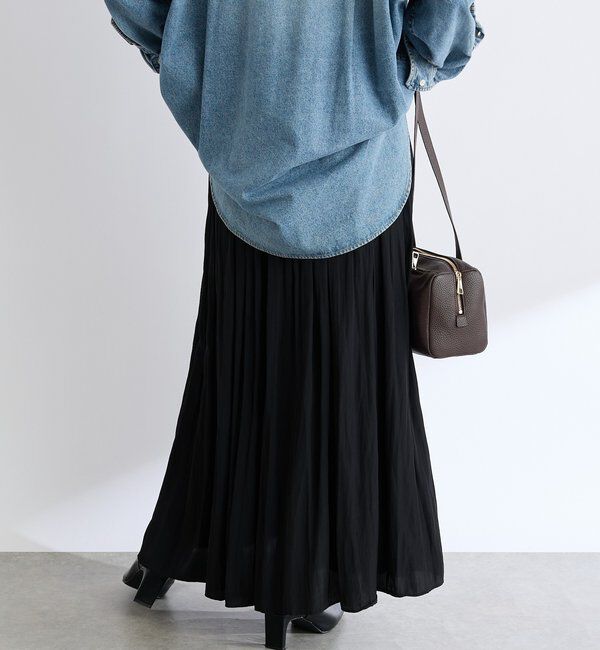  「【上品なシルエット】割繊ギャザースカート」|スカート|