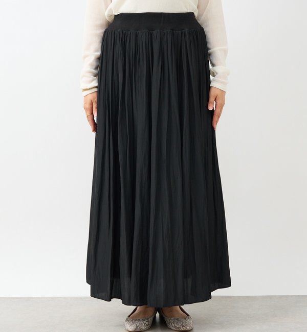  「【上品なシルエット】割繊ギャザースカート」|スカート|