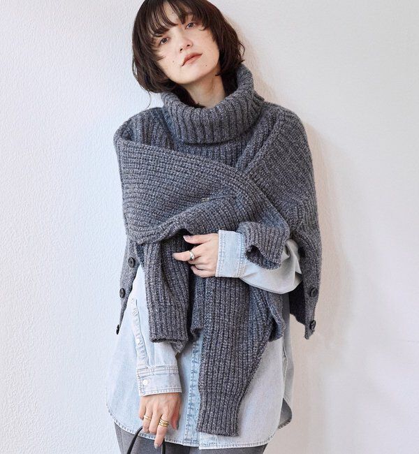  「【MONN.:.(モン)】タートルネックニット」|ニット・セーター|
