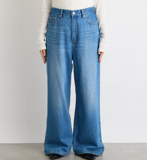  「【MONN.:.(モン)】バギーデニムパンツ」|デニム|