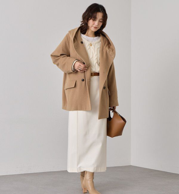  「【顔周り華やか】ビーバーフーディコート」|その他|