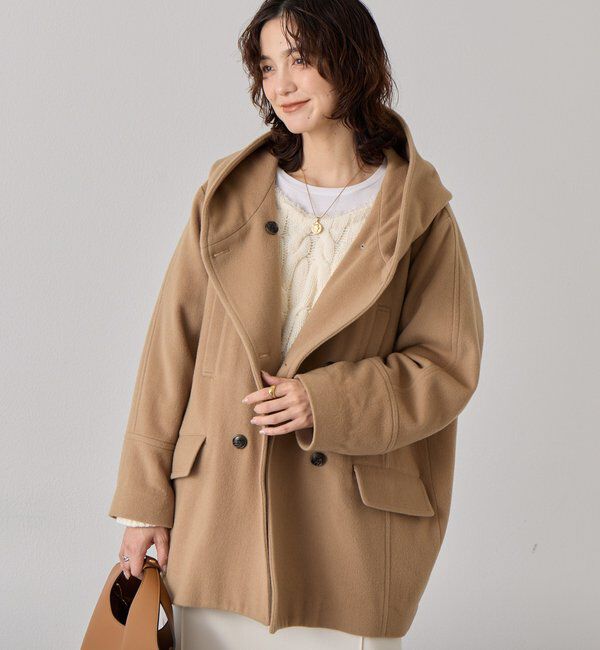  「【顔周り華やか】ビーバーフーディコート」|その他|