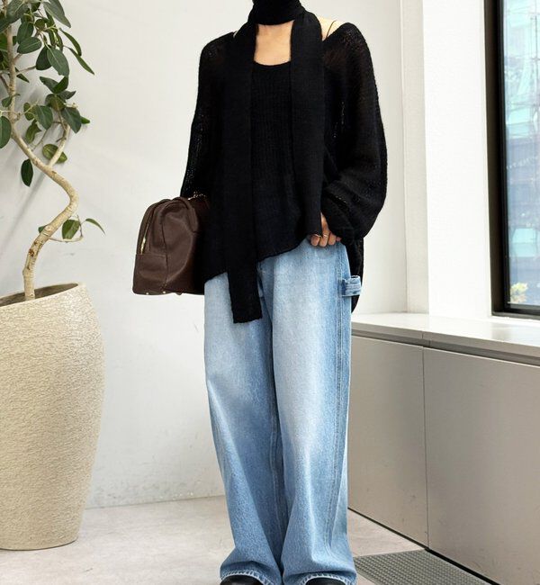  「【MONN.:.(モン)】ルーズペインターデニム」|デニム|