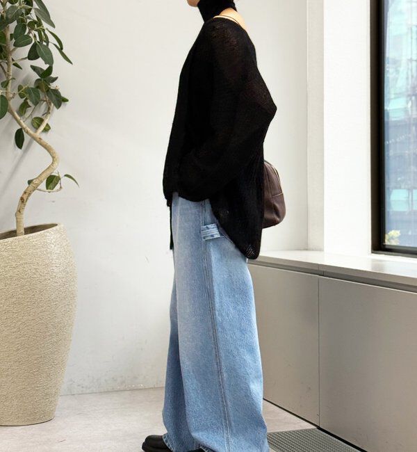  「【MONN.:.(モン)】ルーズペインターデニム」|デニム|