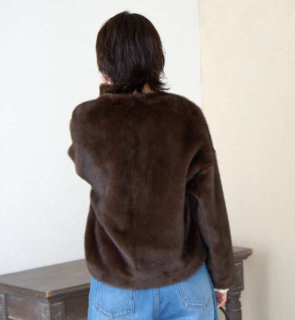  「【シーズンムード高まる】ミンクライクショートコート」|その他|