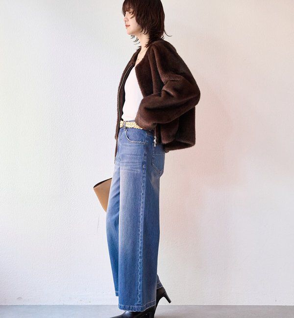  「【シーズンムード高まる】ミンクライクショートコート」|その他|