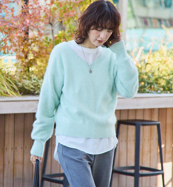  「【最高気温5度の寒い日に！/リバイバル】ファーヤーン2WAYニット」|ニット・セーター|