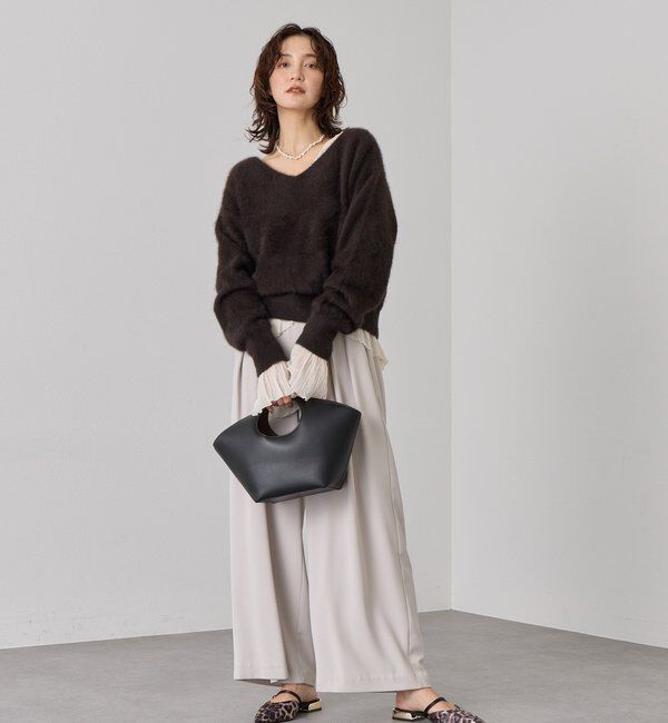  「【最高気温5度の寒い日に！/リバイバル】ファーヤーン2WAYニット」|ニット・セーター|