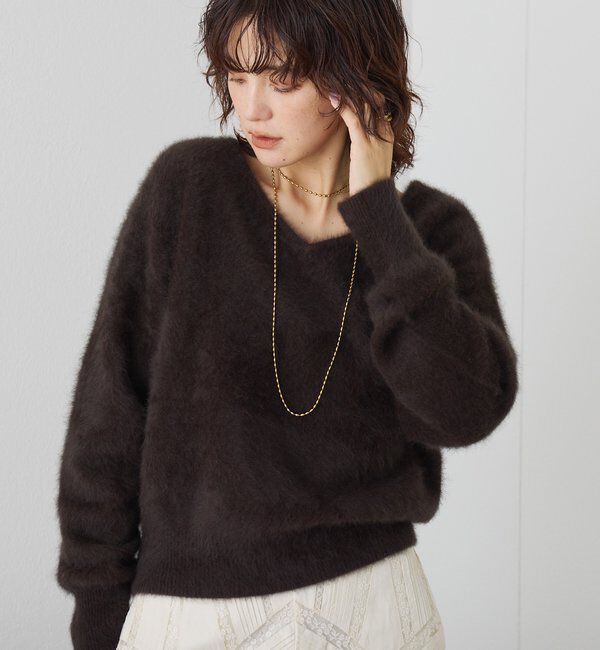  「【最高気温5度の寒い日に！/リバイバル】ファーヤーン2WAYニット」|ニット・セーター|