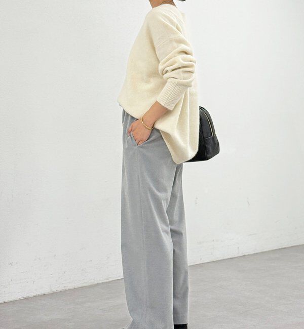  「【真冬まで暖か】両面起毛イージーストレートパンツ」|チノ|