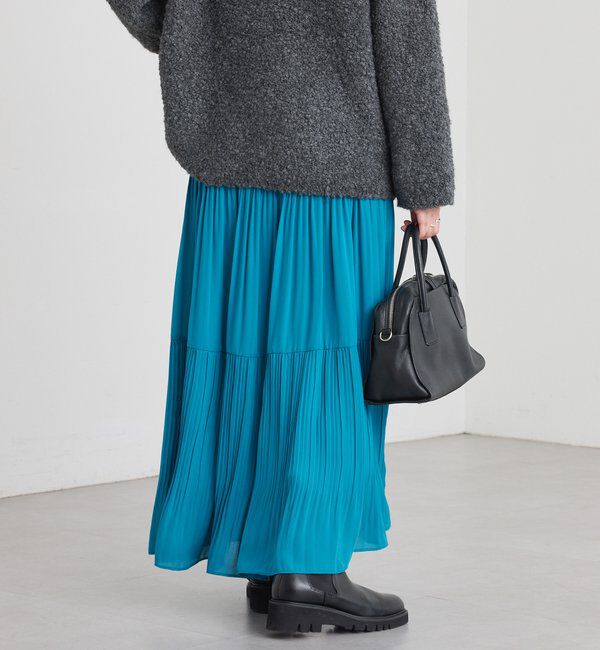  「【上品見え】ティアードプリーツスカート」|スカート|