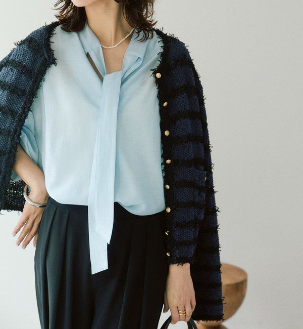  「【オンオフ使える】ナロータイブラウス」|シャツ・ブラウス|