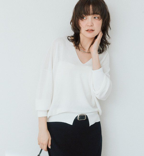  「【華やかな煌めき】ペーパースパングルニット」|ニット・セーター|