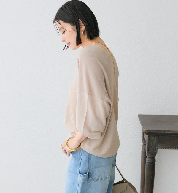  「【華やかな煌めき】ペーパースパングルニット」|ニット・セーター|