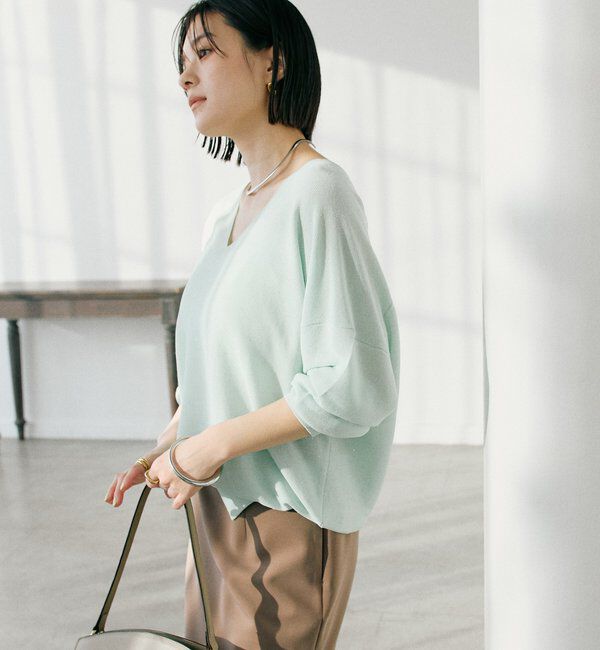  「【華やかな煌めき】ペーパースパングルニット」|ニット・セーター|