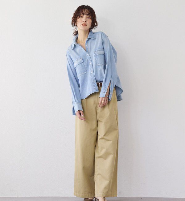  「【RIMH（リムエイチ）】バックフレアショートシャツ」|シャツ・ブラウス|