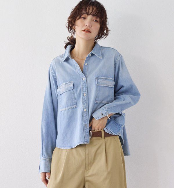  「【RIMH（リムエイチ）】バックフレアショートシャツ」|シャツ・ブラウス|